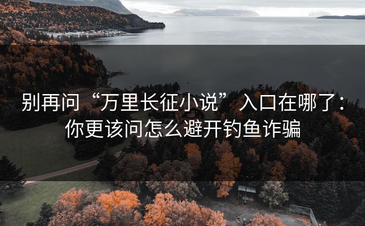 别再问“万里长征小说”入口在哪了:你更该问怎么避开钓鱼诈骗 别再问“万里长征小说”入口在哪了:你更该问怎么避开钓鱼诈骗